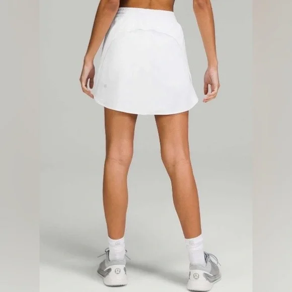 Lululemon Hotty Hot high rise long skirt skort WHITE sz 12 pickleball tennis - Picture 2 of 7